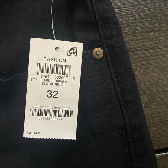 And Now This NWT High Rise black jeans size 32 footed through hip & thigh flares - Picture 7 of 14